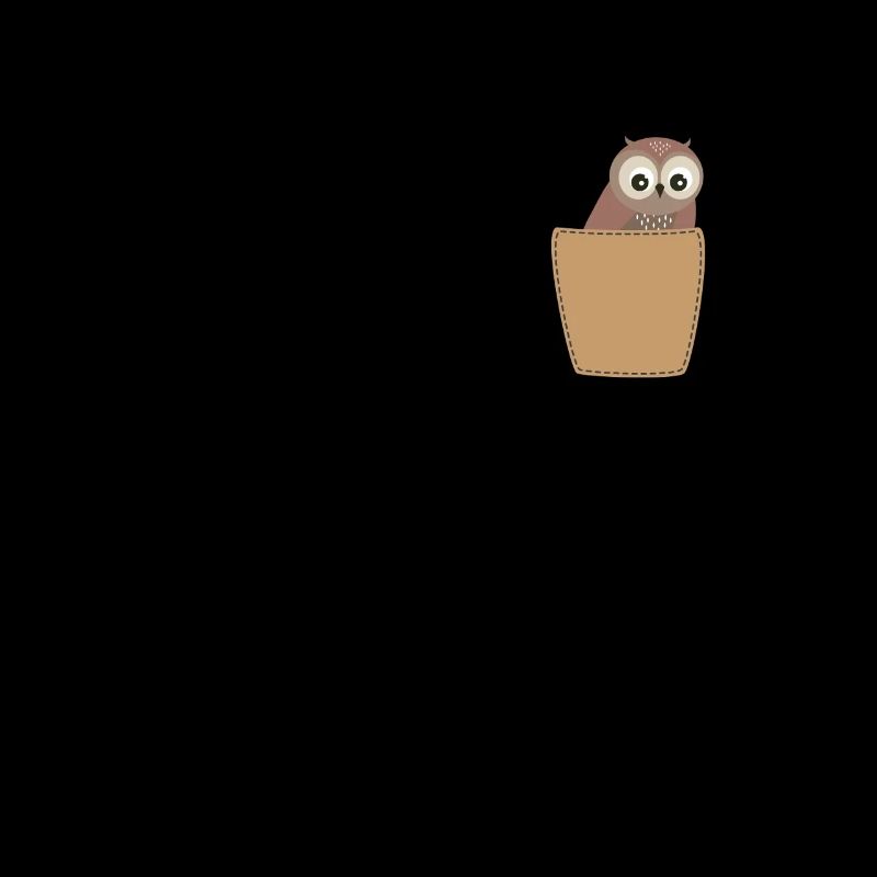Eule in Brusttasche