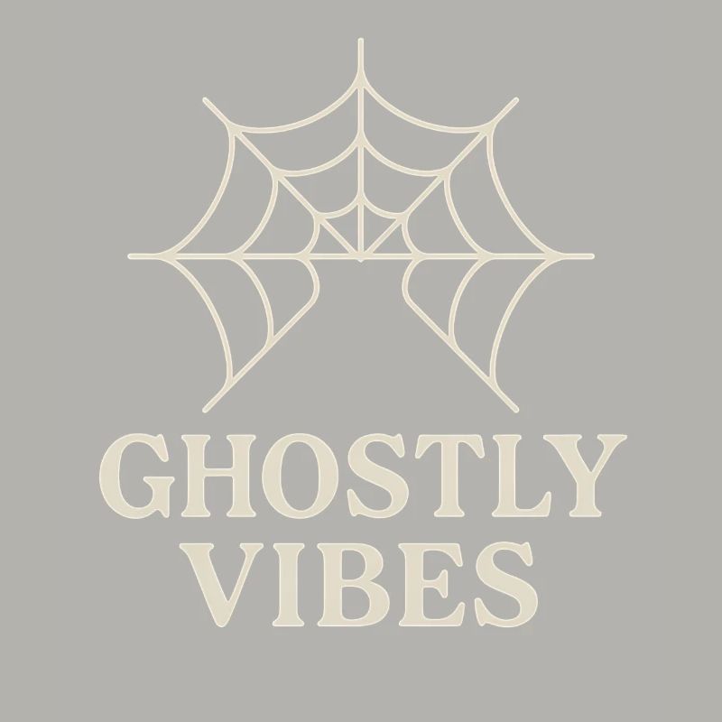Spider web design with ghostly vibes