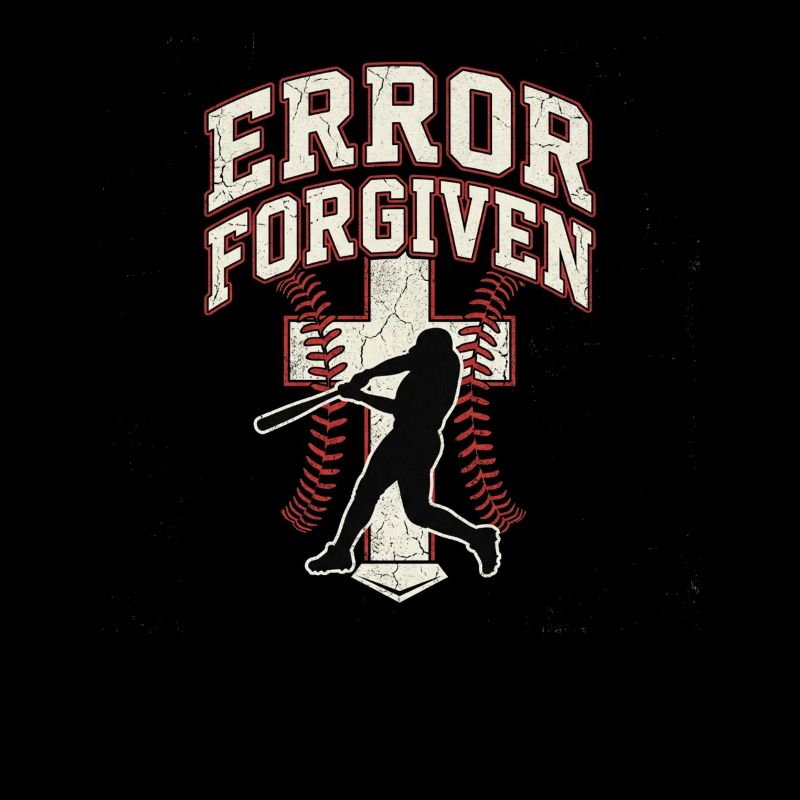 Error Forgiven Christlicher Baseball Glaube Jesus