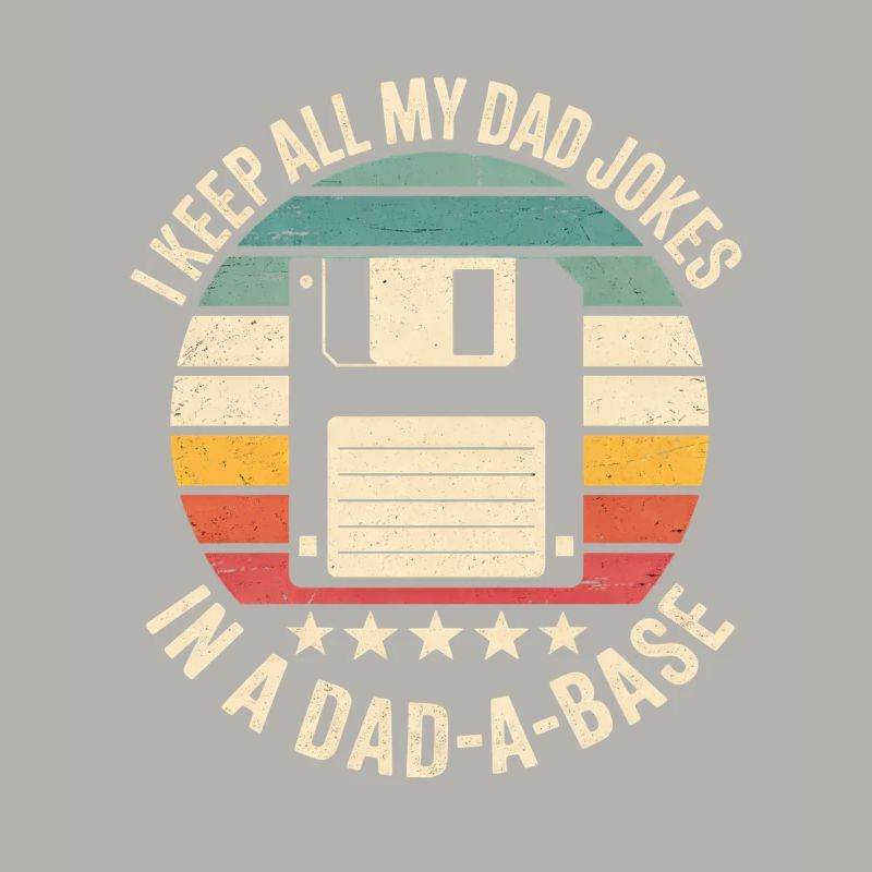 Retro Diskette Humor Dad Witze Database Datenbank