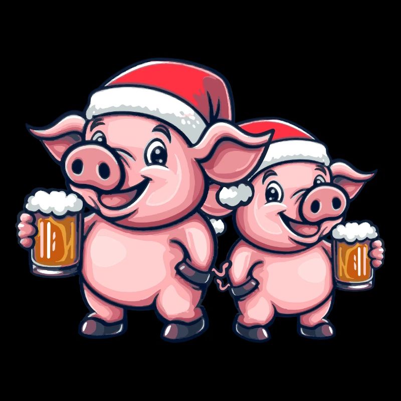 Équipage de la bière de Noël du cochon