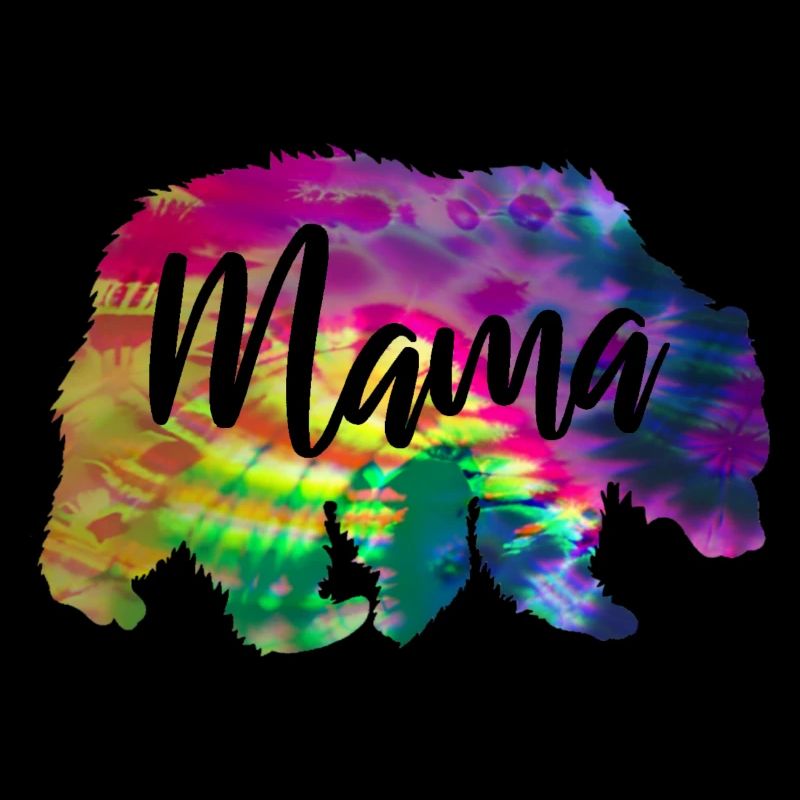Mama Bear Tie Dye Batik Bear