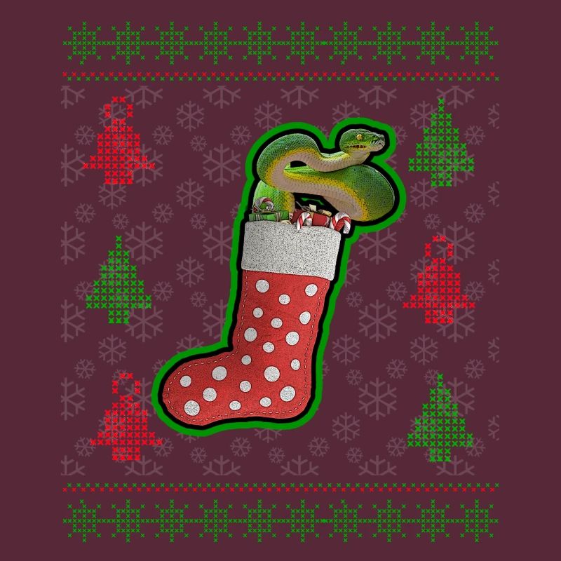 Green Tree Python Ugly Christmas Sweatshirt Style