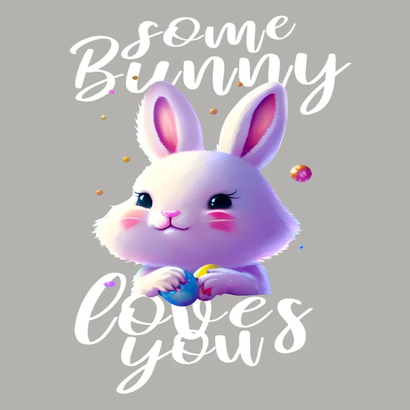 cute Easter Bunny loves you