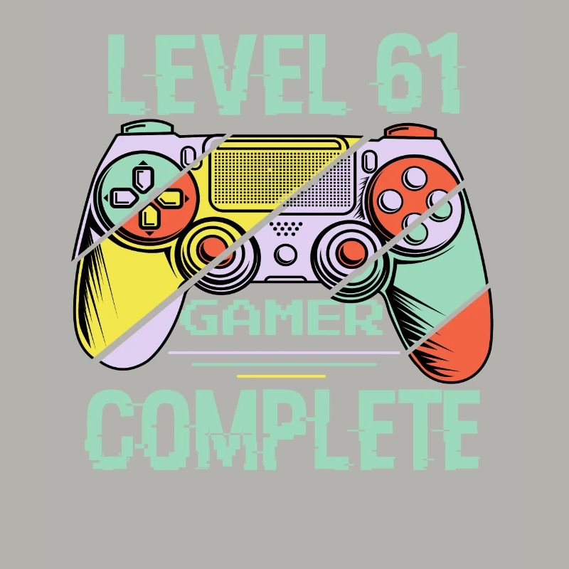 Niveau 61 complète 61 Ans Gamer Level 61 Complete