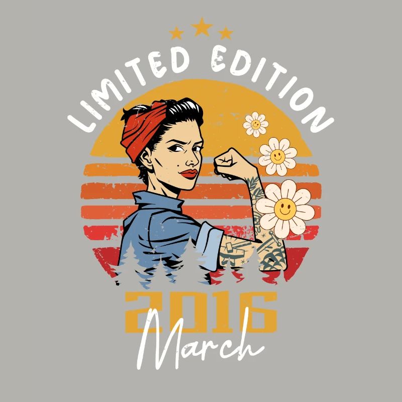 Femmes en Mars 2016 Né Anniversaire 2016