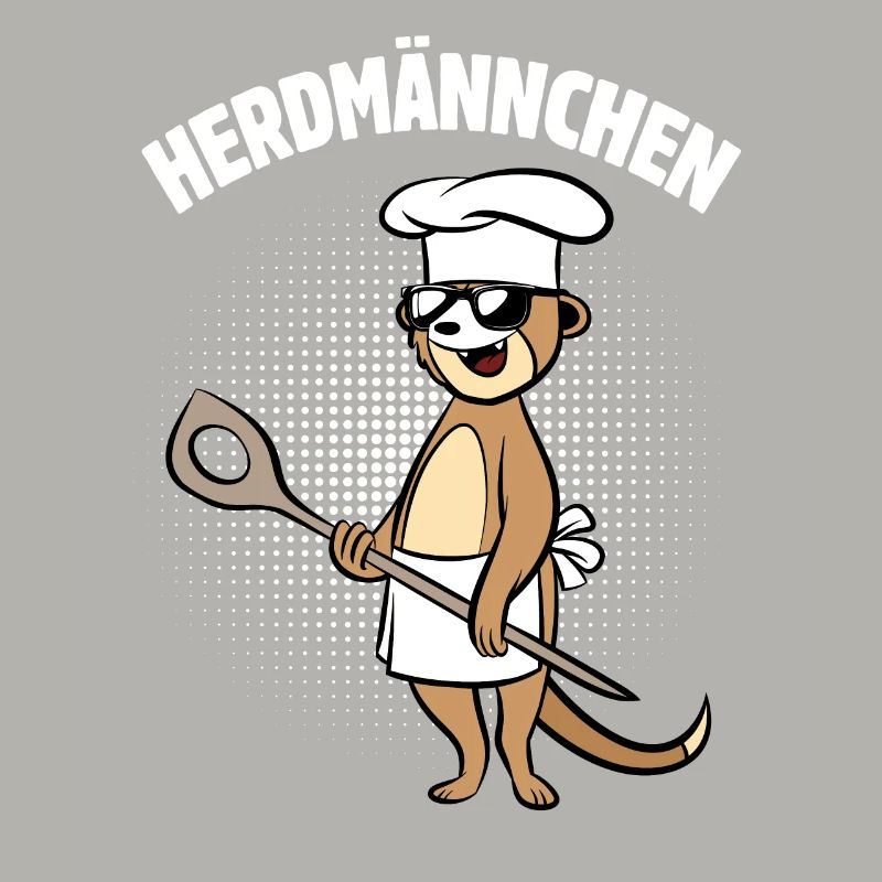 Herdmännchen - Erdmännchen mit Kochlöffel