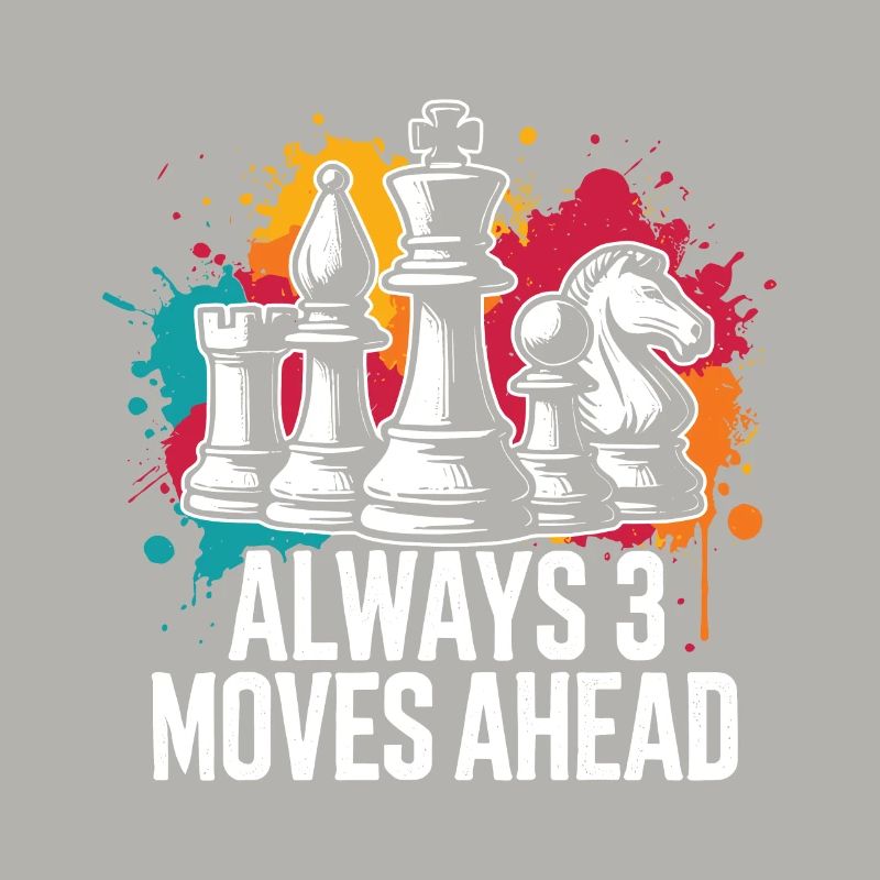Always 3 moves ahead funny Chess Player Saying