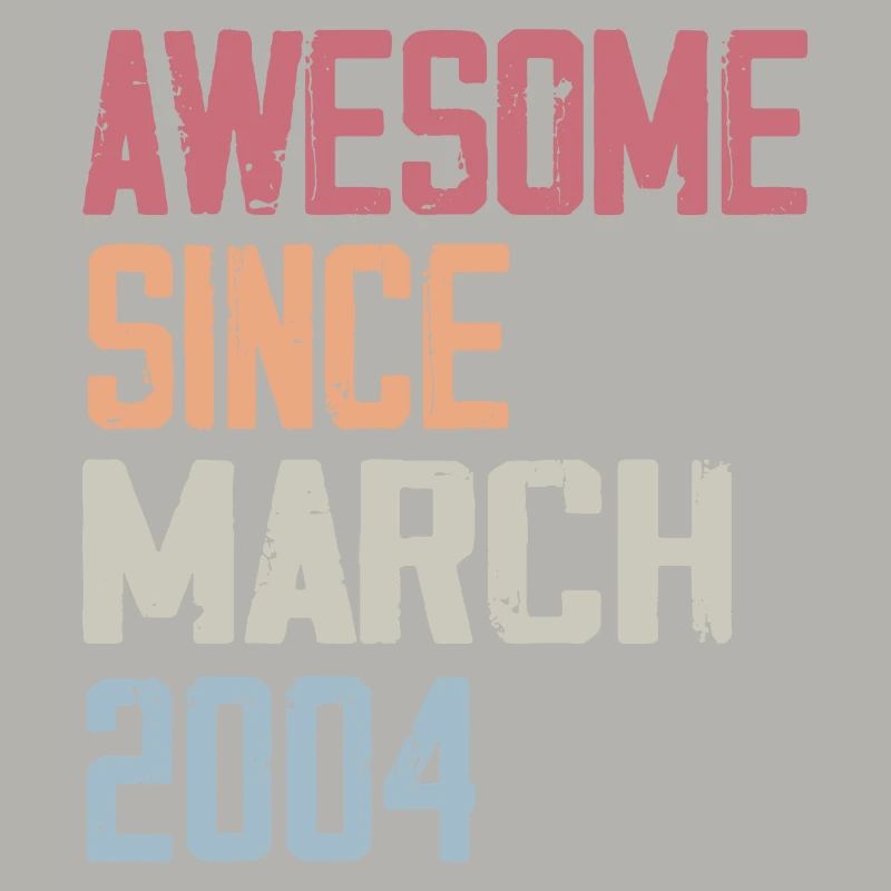 2004 March Birth Birthday March 2004 Gift