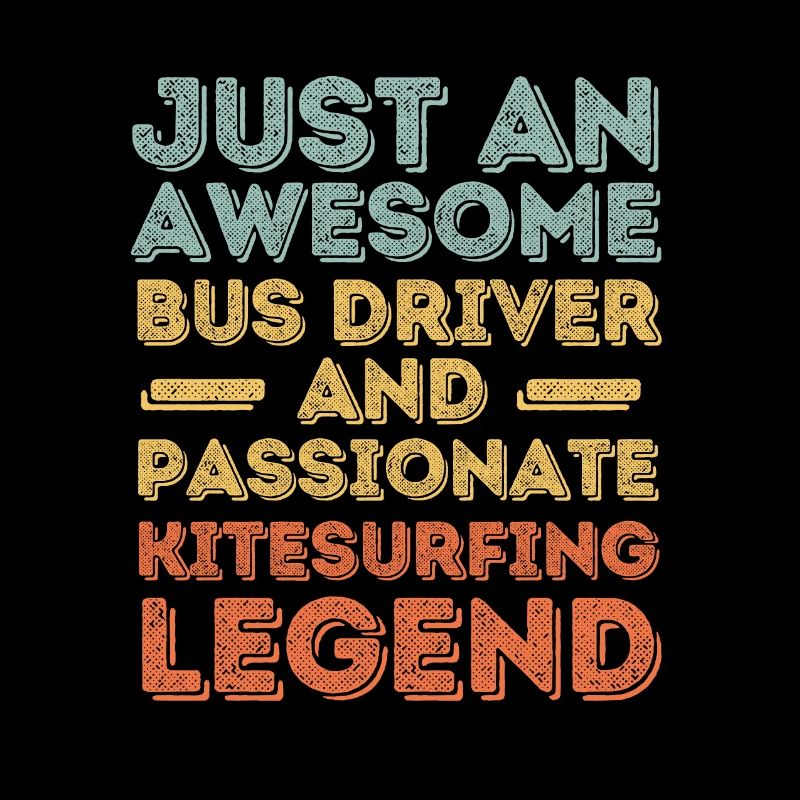 Busfahrer Kitesurfen retro