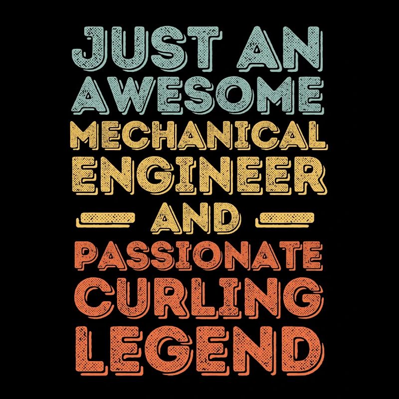Mechanical Engineer Curling retro