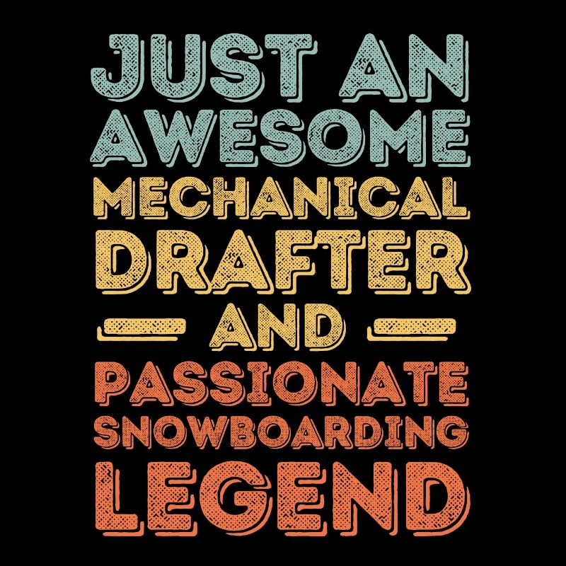 Technical draughtsman snowboard retro