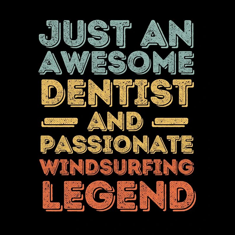 Dentist windsurfing retro