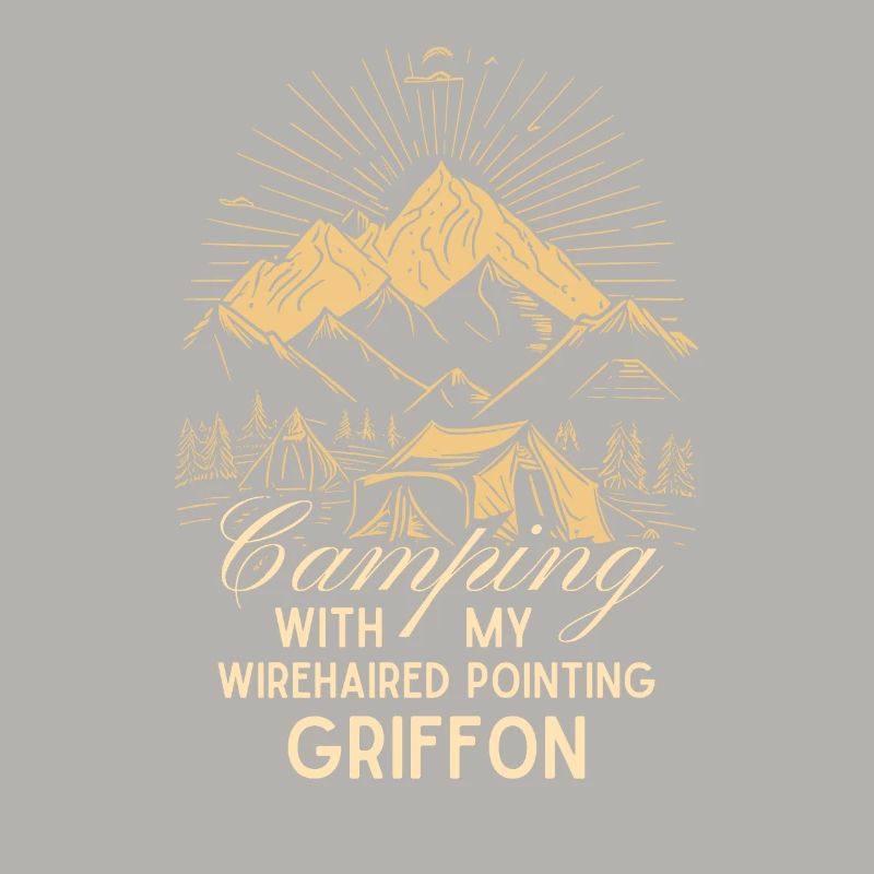 Griffon Korthals Camping Rough-haired Pointer