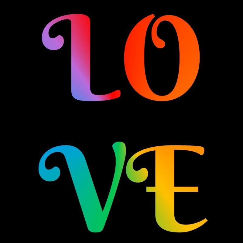 Amour arc-en-ciel rétro