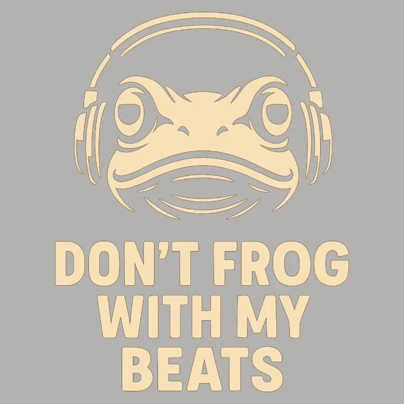 Frosch mit Kopfhörer
