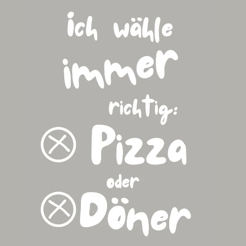 Ich wähle Pizza oder Döner