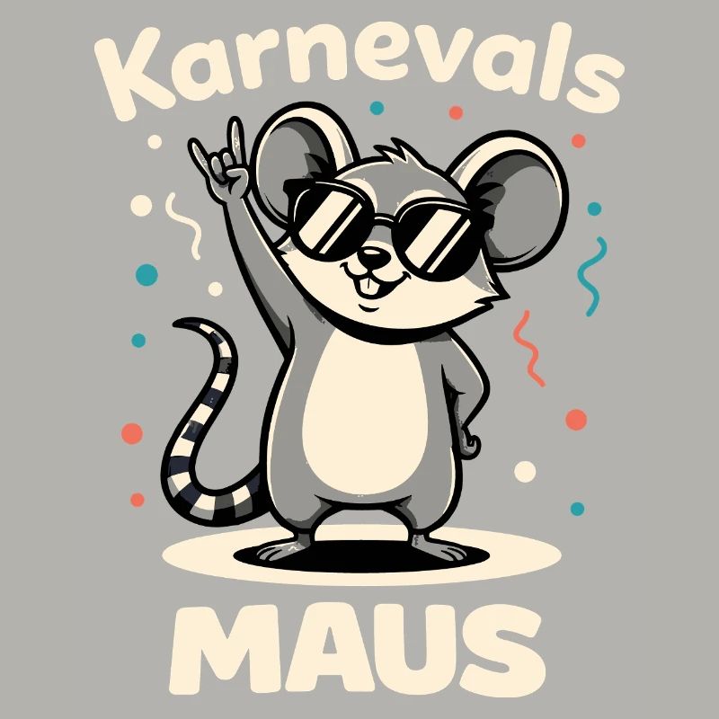 Karneval Rockmusik Karnevalsmaus Niedlich