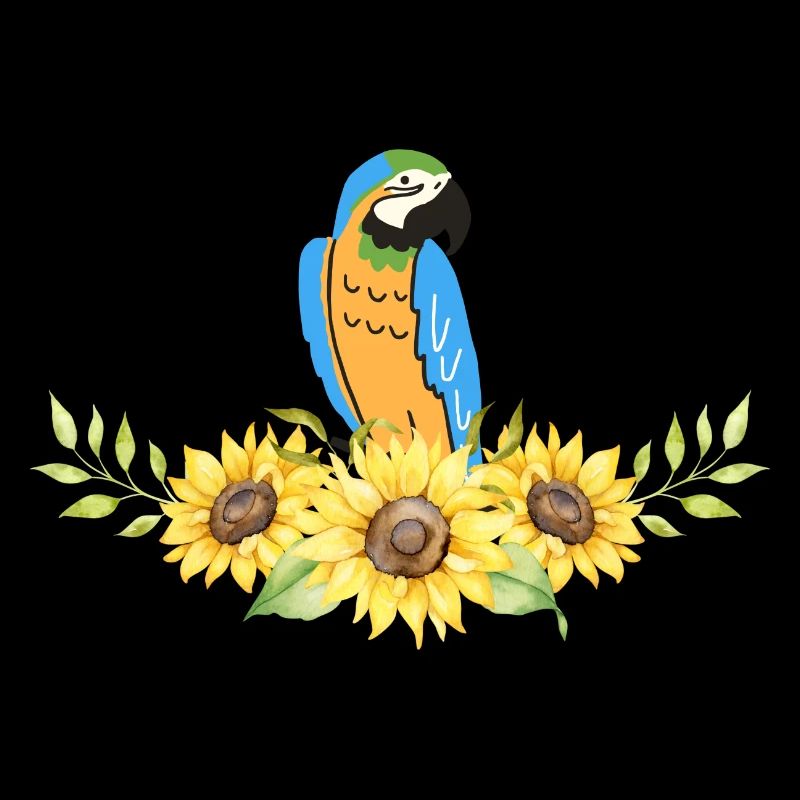 Exotisches Tier Vogel Geschenk Sonnenblume Papagei
