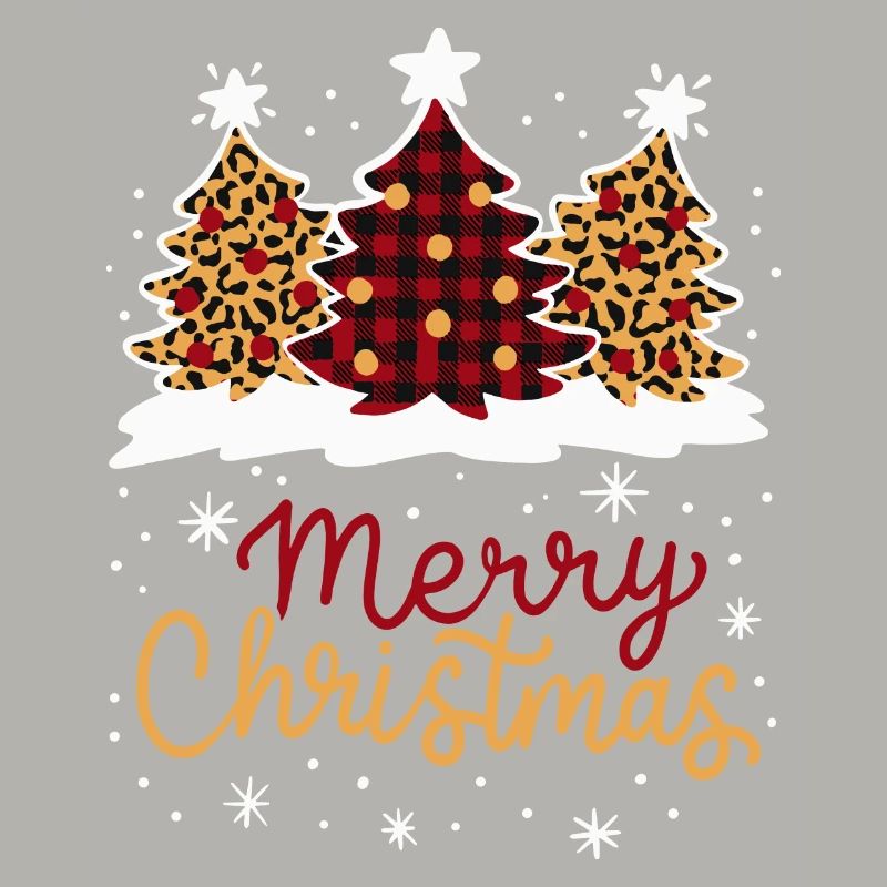 Joyeux Noël Plaid Leopard Tree Holiday Gift