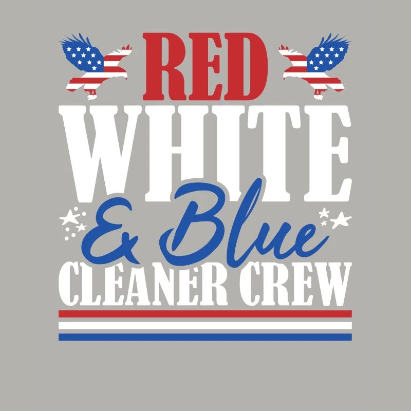 Veteran US Flag Red White & Blue Cleaner Crew