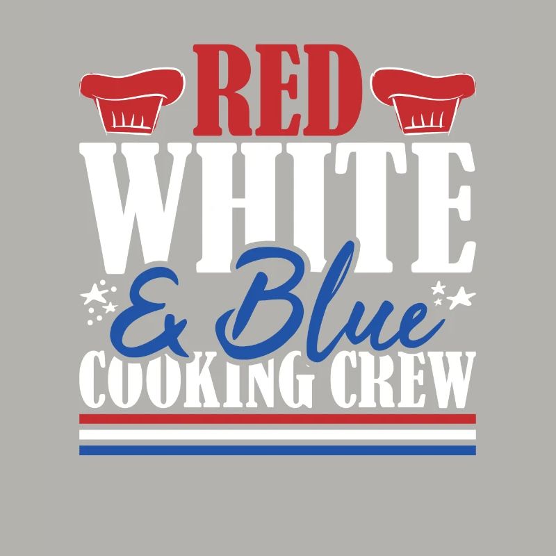 Veteran US Flag Red White & Blue Cooking Crew