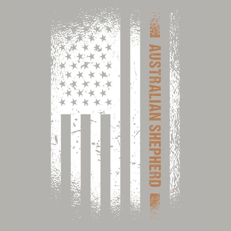 Chien Aussie Us Drapeau