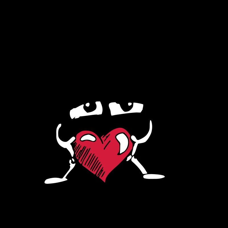 Schüchterner Mann hält ein Herz