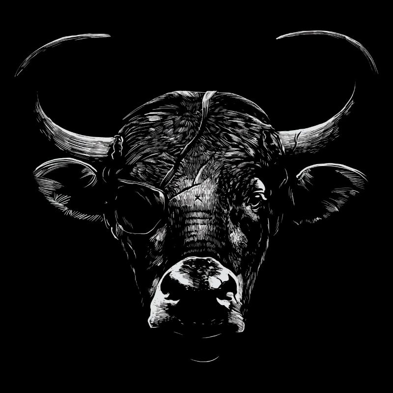 Taureau avec cache-œil - Bœuf Pirate Bull