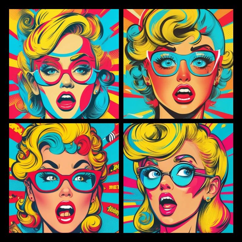Lustige Pop-Art