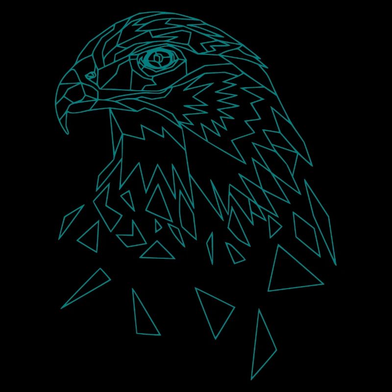 Eagle geometric eagle head animal