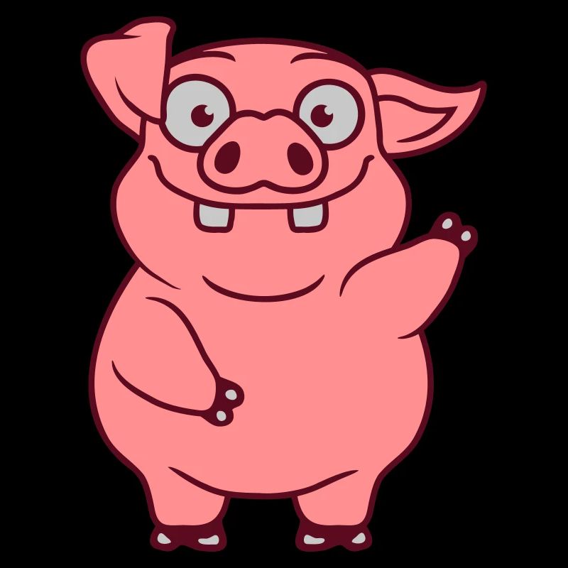 Winkendes lustiges Schwein Comic