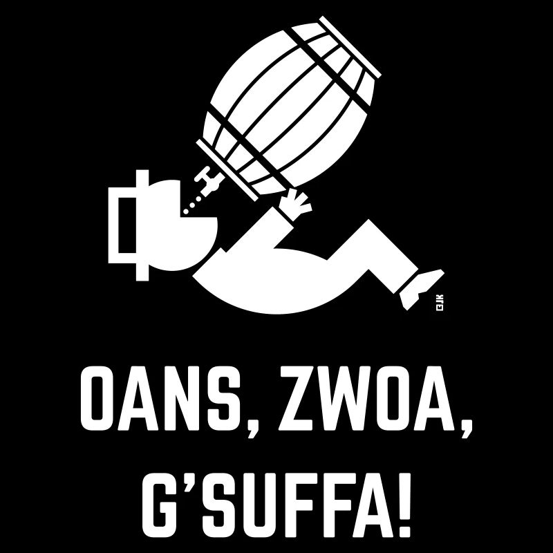 Oans, Zwoa, G’Suffa! (Bier Trinker Unter Bierfass)