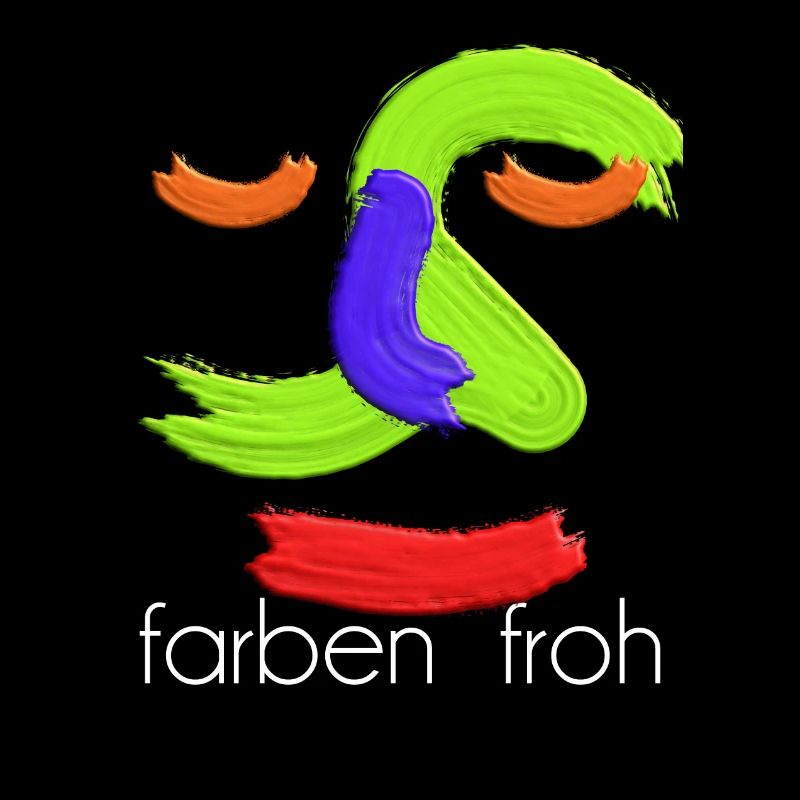 farbenfroh 5 weiss mit balken schw groß