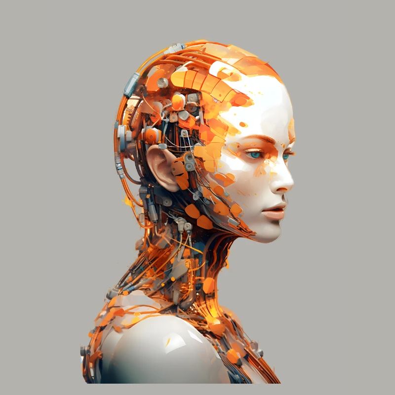 Portrait eines weiblichen Androiden