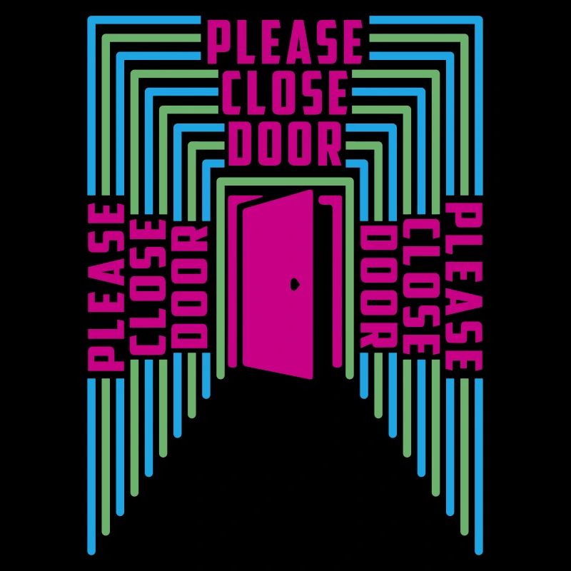 Please close the door | Colors changeable