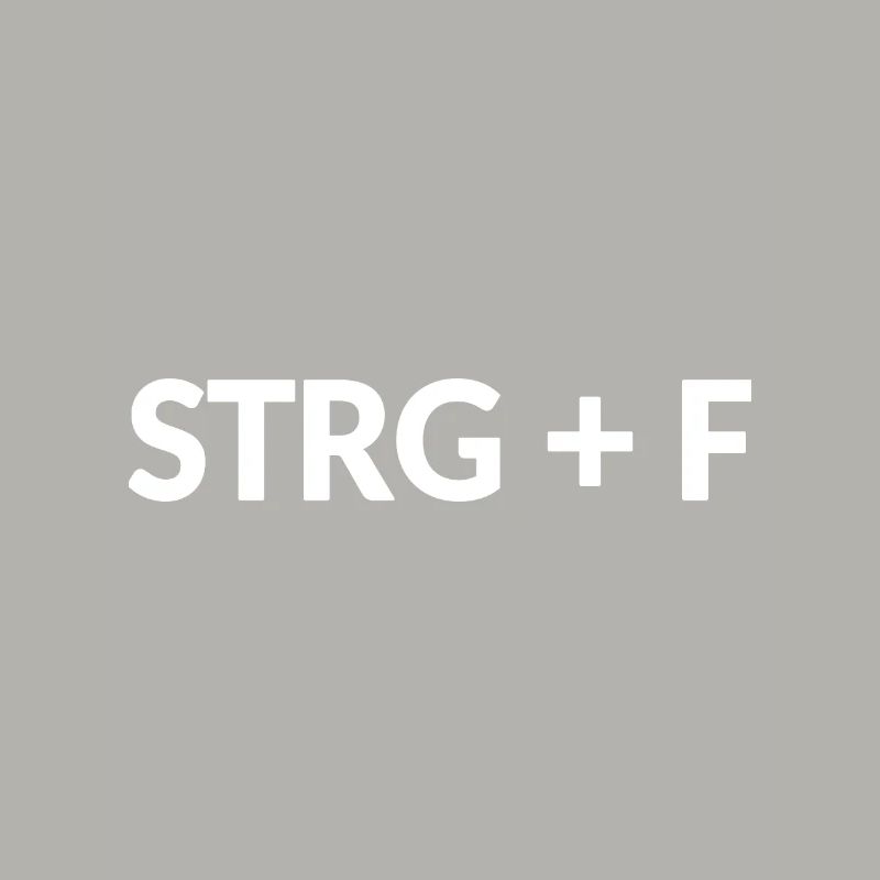 Ctrl + F - Search Function Shortcut Design