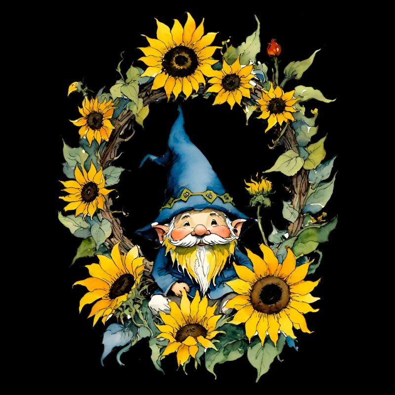 Sonnenblumen-Gnom