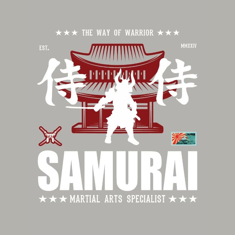 Conception d’arts martiaux de samouraï cool avec Kanji