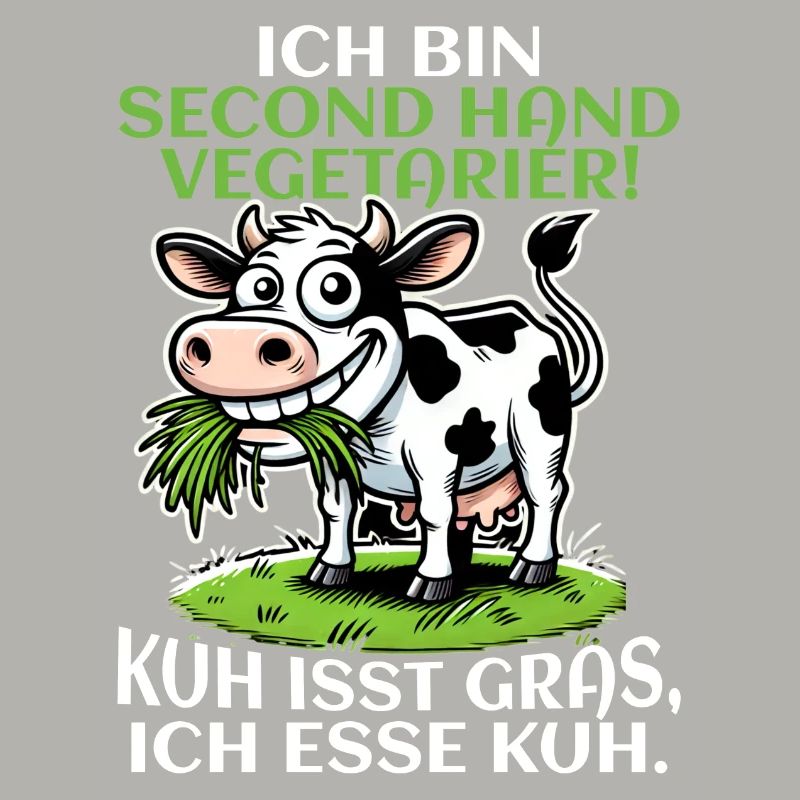 Ich bin Second Hand Vegetarier - Kuh Meme