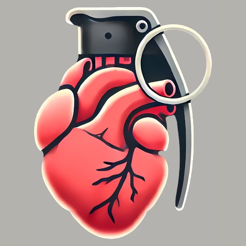 Explosive Herzgranate Design