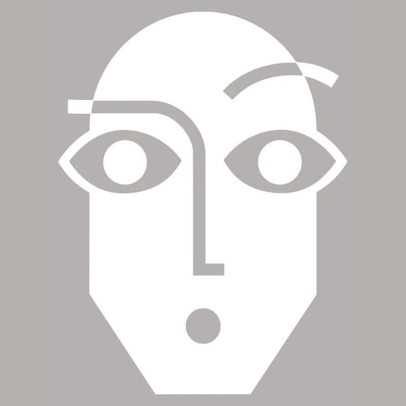 Black and White Linear Abstract Face