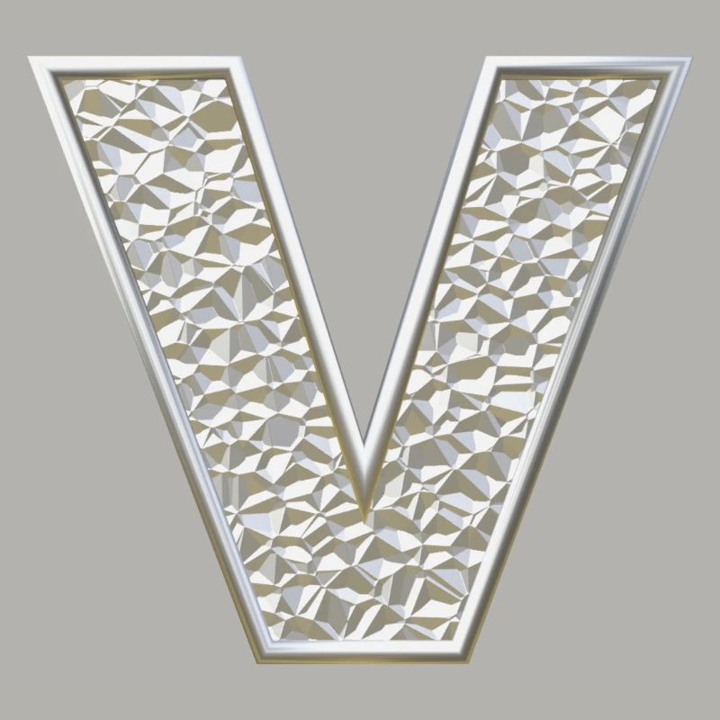 V, letter, initial, monogram,