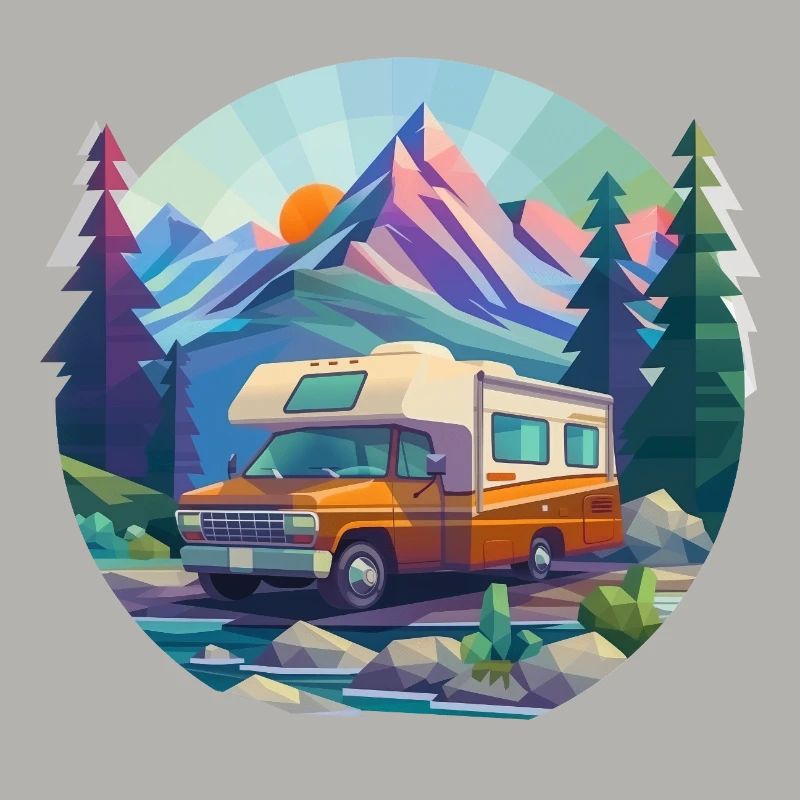 Oldschool Camping – Modern im Low Poly Look
