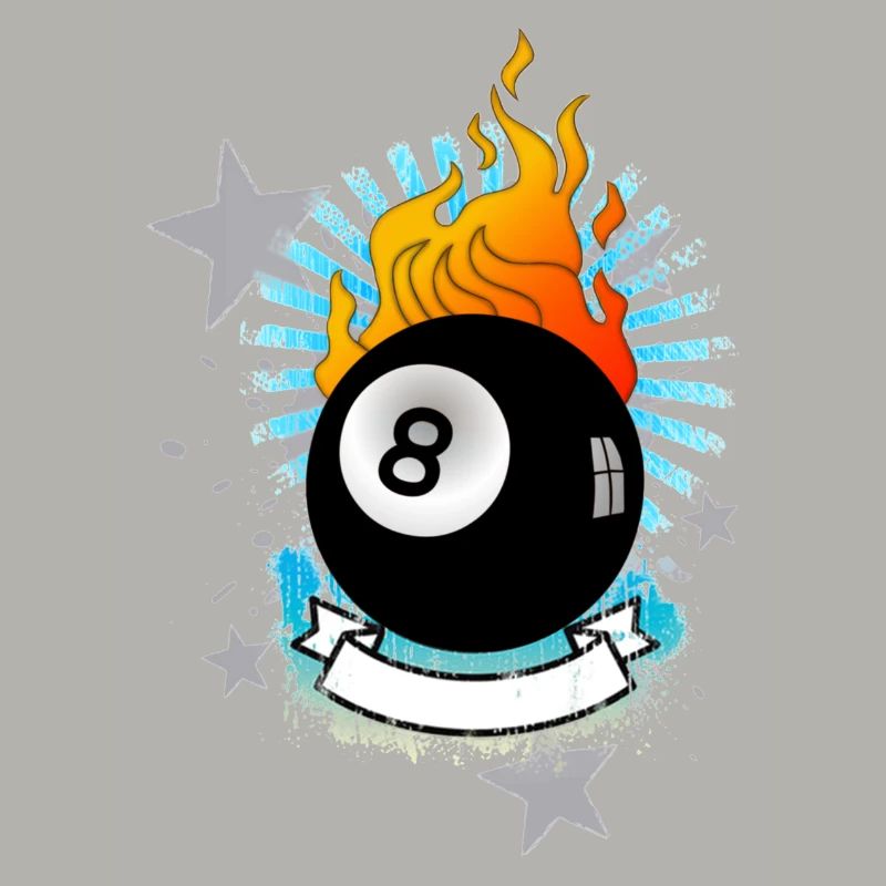 Burning 8-Ball (Billard-Design) 01
