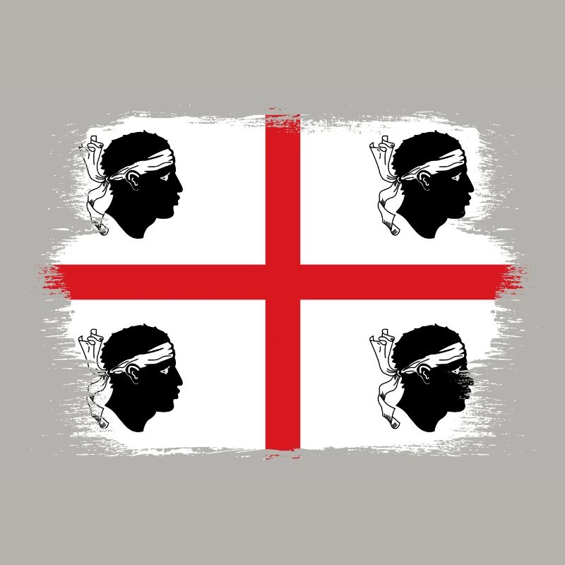 Drapeau de la Sardaigne Drapeau sarde Drapeau de la Sardaigne