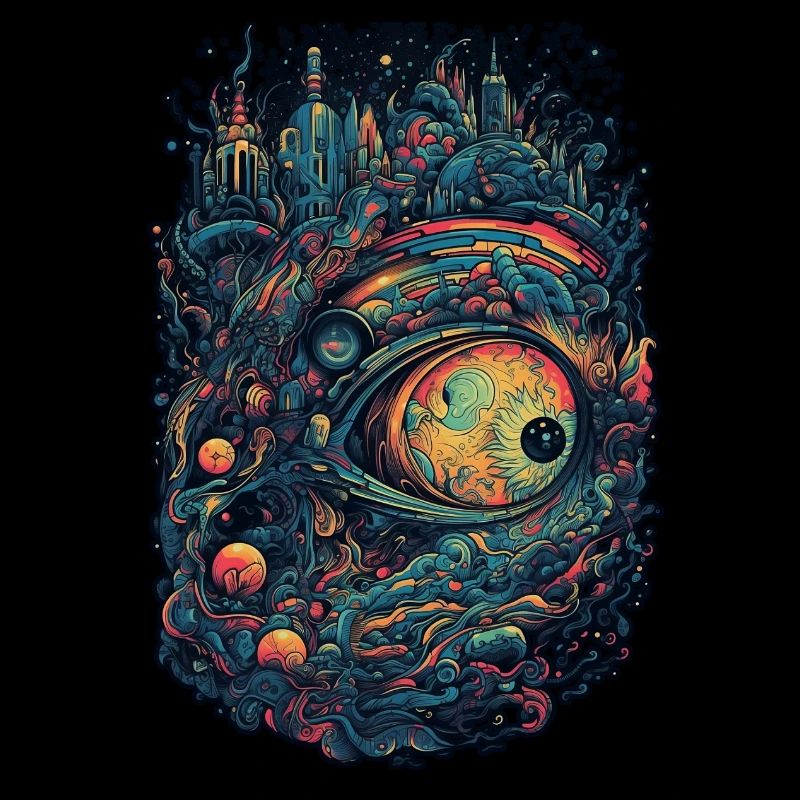Trippy Explosion - Psychedelisches Motiv