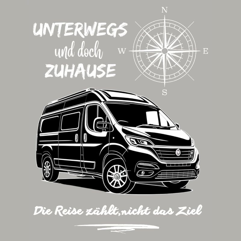 Camping Kastenwagen Wohnmobil Spruch mit Kompass