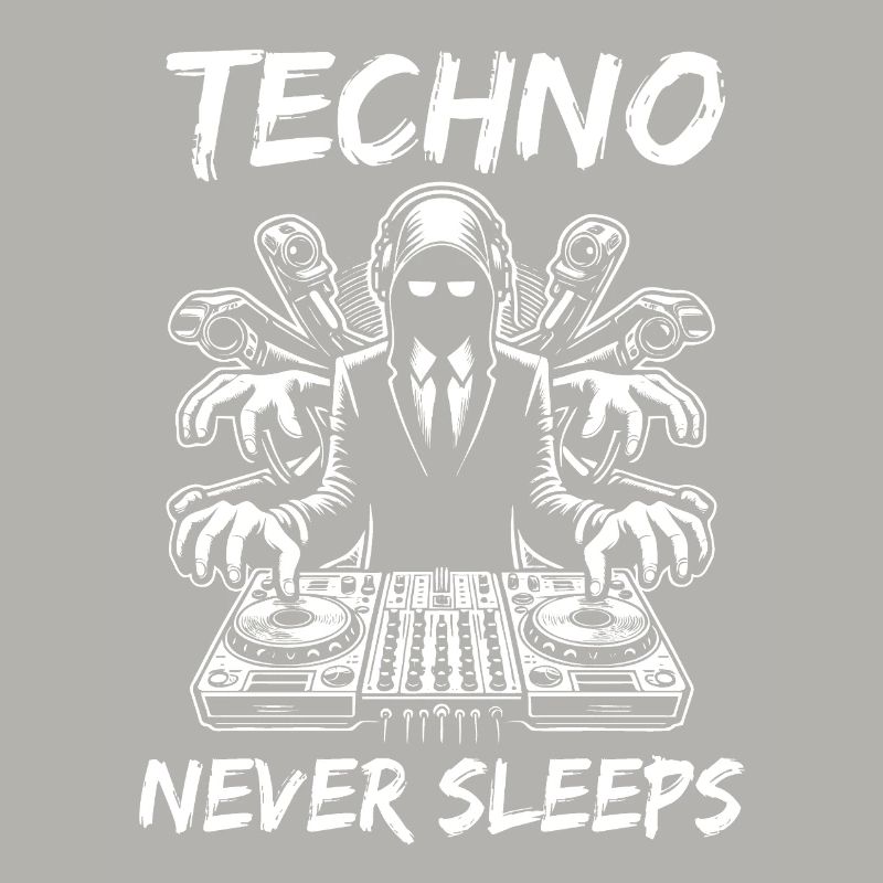 Techno never sleeps – Cool DJ design