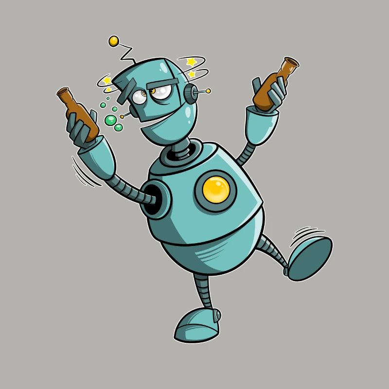Robots with beer - everything turns